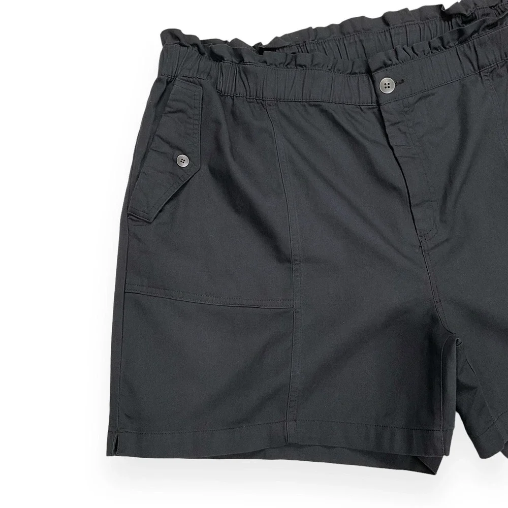 Old‎ Navy Shorts Womens Size 3X Charcoal Gray Chino Casual Elastic Waist NWT